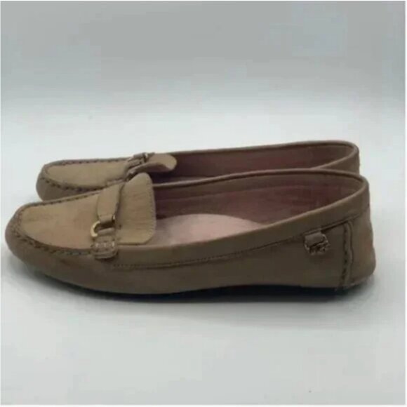 UGG Callen Suede Driving Loafer Tan Size 8.5 - Picture 3 of 9